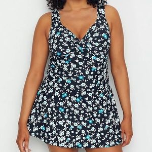 Anne Cole Beautiful Bunches One Piece Swim Dress